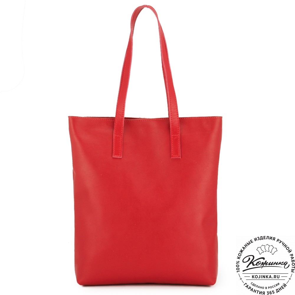 Женская кожаная сумка "Монреаль Нью" (красная гладкая кожа)